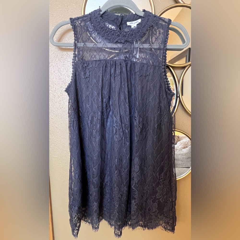 Ultra Pink Lace Sleeveless Top